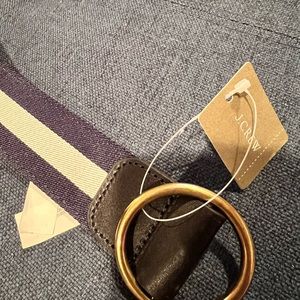 J Crew preppy blue and white belt